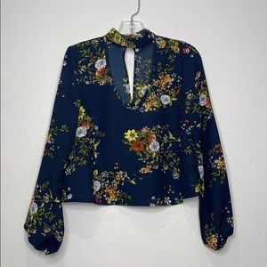 Live 4 Truth Navy Floral Blouse